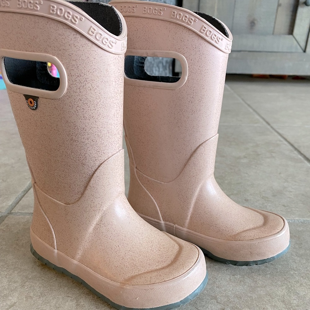 Bogs Toddler Rain Boots - pink sparkle